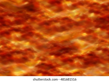 Cloudscape Seamless Background, Orange Clouds on Apocalyptic Flaming Sky. Eps10, Contains Transparencies. Vector