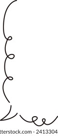 Cloud-shaped handwritten speech bubble frame, simple line style

