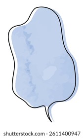 Cloud-Shaped Speech Bubble with Fuzzy Thoughts. Vector Design for Thinking and Imagination.