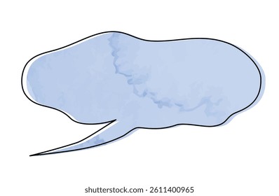 Cloud-Shaped Speech Bubble with Fuzzy Thoughts. Vector Design for Thinking and Imagination.