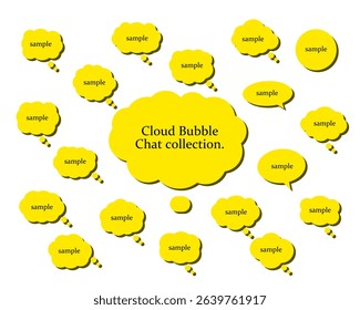 Cloud-Shaped Thought and Speech Bubbles Collection