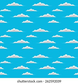 Clouds-Seamless is an illustration of a seamless design of floating clouds. Great for backgrounds and textures.