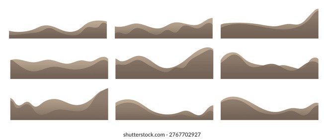 Cloud-style website separator with soft curves, abstract divider for web and app design, perfect for backgrounds, headers and section breaks