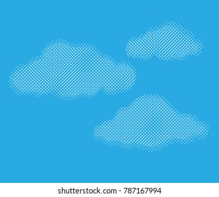 Clouds.Vector illustration of a set of clouds.