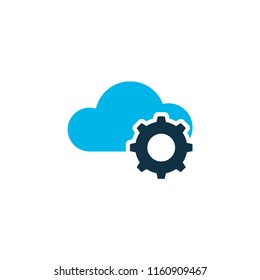 Cloudtech icon colored symbol. Premium quality isolated cloud technology element in trendy style.