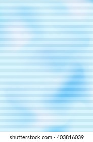 cloudy abstract color background with horizontal stripes, blue, vector illustration
