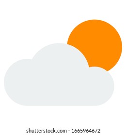 cloudy afternoon icon with flat style. Suitable for website design, logo, app and ui.
