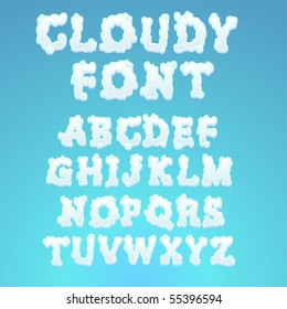 Cloudy alphabet - find more fonts in my portfolio