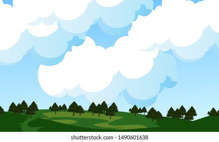 Cloudy atmosphere in sky landscape 