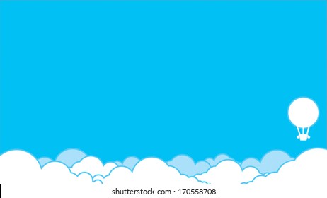 Cloudy Background with a Balloon