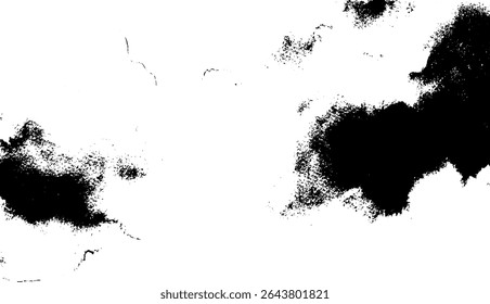 Cloudy Black and White Ink Spread Design