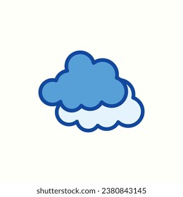 cloudy blue icon, isolated icon in light background, perfect for website, blog, logo, graphic design, social media, UI, mobile app