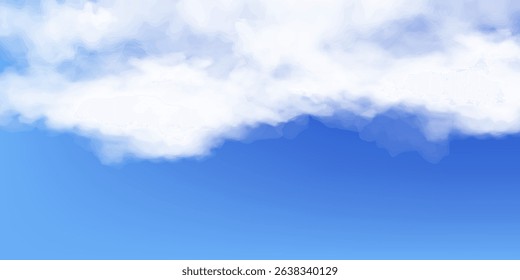 Cloudy blue sky abstract background, blue sky background with tiny clouds, 3d rendering

