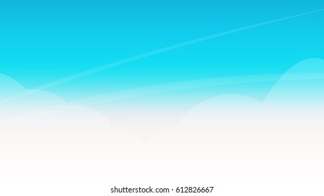 Cloudy blue sky abstract background. Presentation template. - stock vector