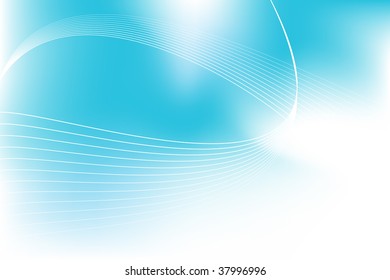 Cloudy blue wave background with line curve motion effects.