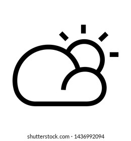 Cloudy day flat vector icon