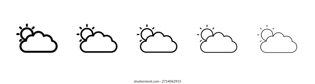 Cloudy Day Icon Design, Logo, App, UI. Vektorgrafik, EPS