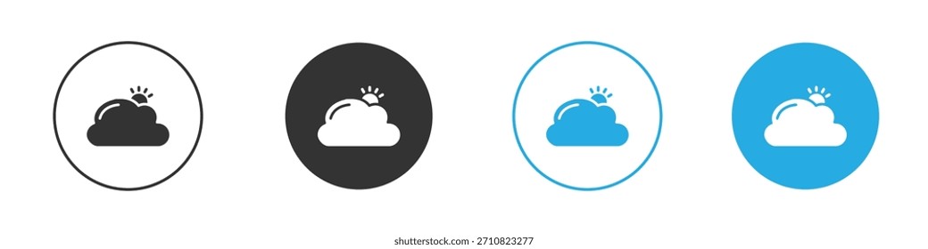 Icono de Día nublado. Plantilla de diseño de iconos gráficos