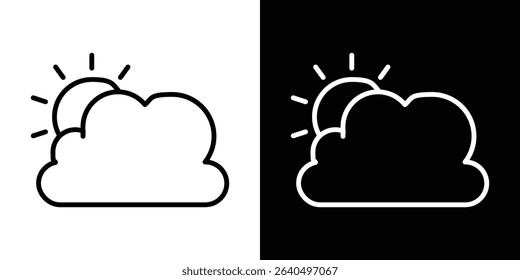 Cloudy Day icon Graphic vector set for ui design