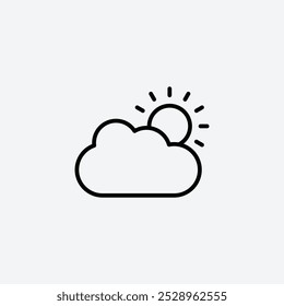 Cloudy Day icon isolated on the white background.