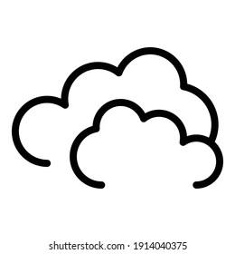 Cloudy day icon. Outline cloudy day vector icon for web design isolated on white background