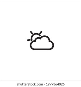 Cloudy Day icon, simple vector design
