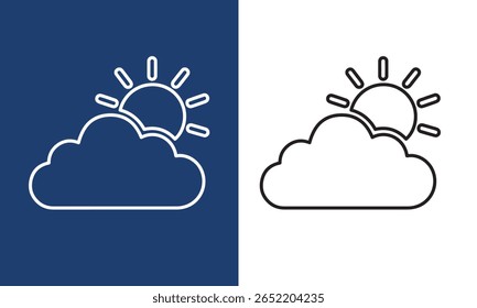 Cloudy Day icon vector, Symbol, logo illustrations 