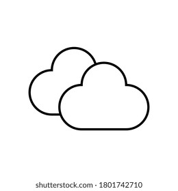 Cloudy day icon vector. Trendy flat cloudy day icon isolated on white background.