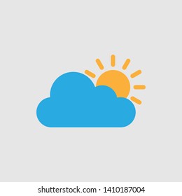 cloudy day icon vectro illustration - vector 