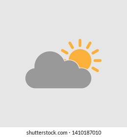 cloudy day icon vectro illustration - vector 