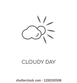 Cloudy Day linear icon. Cloudy Day concept stroke symbol design. Thin graphic elements vector illustration, outline pattern on a white background, eps 10.