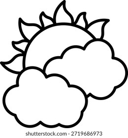 Cloudy day vector icon. Can be used for printing, mobile and web applications.