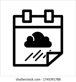 Cloudy Day vector icon on white background