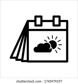 Cloudy Day vector icon on white background