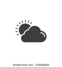 Cloudy Day vector illustration. Glyph style icon
