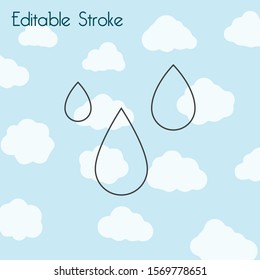 Cloudy day. weather drop icon