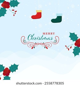 Cloudy Design for Christmas with text.