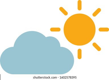 cloudy flat icon vector design template and illustration editable color