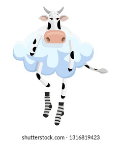 Cloudy Flying Cow 