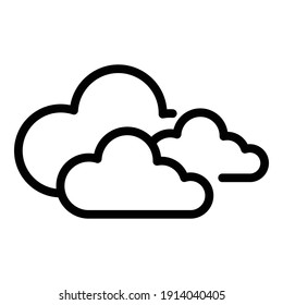 Cloudy forecast icon. Outline cloudy forecast vector icon for web design isolated on white background