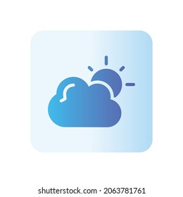 cloudy gradient icon isolated on white background
