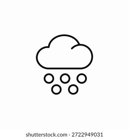 cloudy with hail icon sign vector