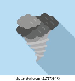 Icono de huracán nublado vector plano. Invierno frío. Tormenta climática