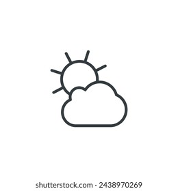 Cloudy icon, cloudy 1 vector illustration