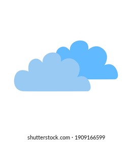 cloudy icon of color style design vector template