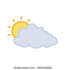 cloudy icon of color style design vector template