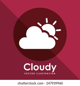 cloudy icon design, vector illustration eps10 graphic