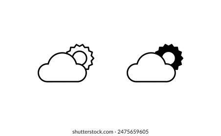 Cloudy icon design with white background stock illustration