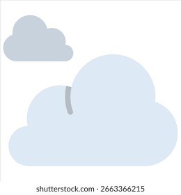 Elemento de icono nublado para el diseño