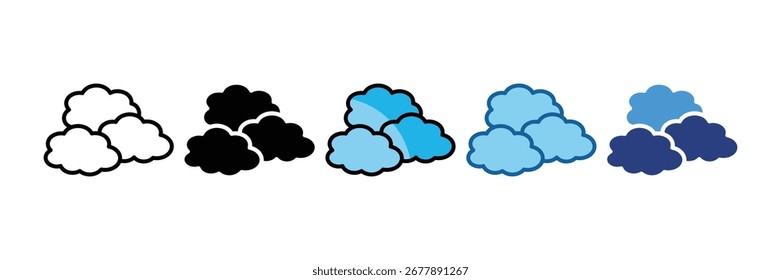 Elemento de icono nublado para el diseño